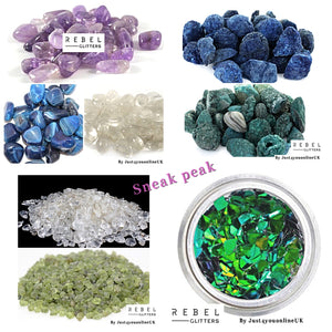 Art supplies mini geodes crystal quartz crystals gemstones agate malachite geode Artist Supplies art shop online sparkle