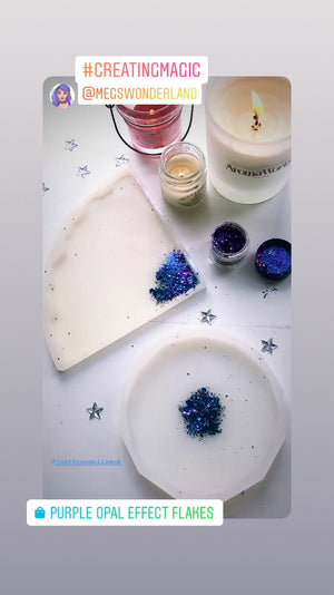 Creative art resin epoxy silicone moulds agate Opal purple blue pigment glitter Black Friday sale