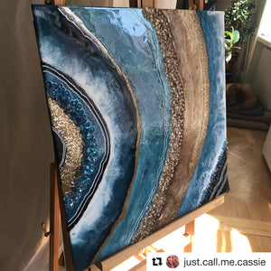 Mixed media art artist oil painting resin paint gallery studio supplies glitter bulk craft geode world of artists creative