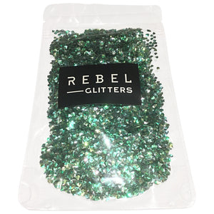 glitter art tutorial video how to why should I resin art YouTube acrylic painting green Rebel Glitters Mica Powder loose chunky fine nails art work