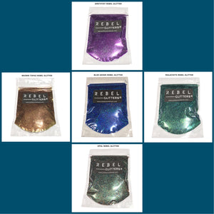 art supplies artist glitter sparkle geode opal malachite brown topaz amethyst glitters Rebel glitter purple blue green brown gold January sales discounts bulk beauty makeup cosmetic nails