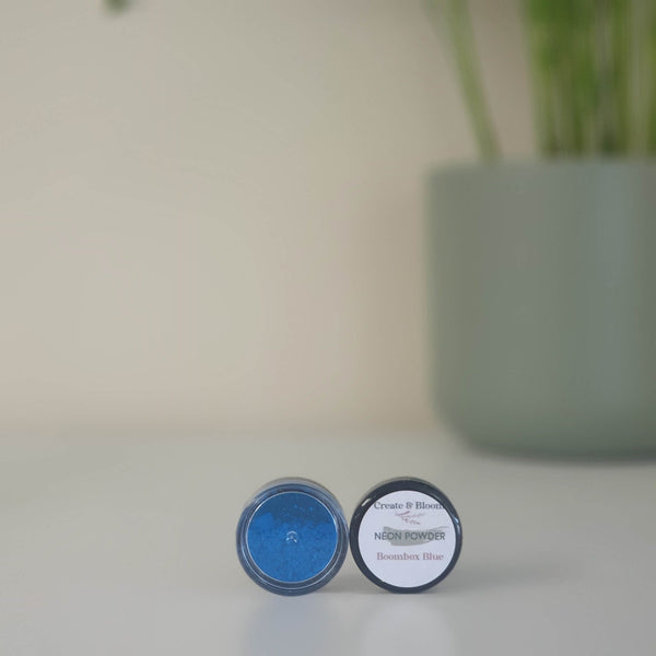 Mixed Media Neon Popping Mica: Boom Box Blue!