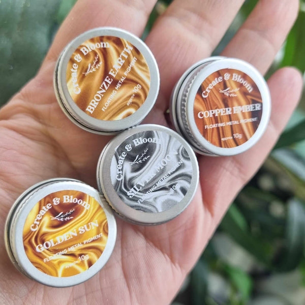 Pigmented Foating Metal Mica Pigment : Set of 4!