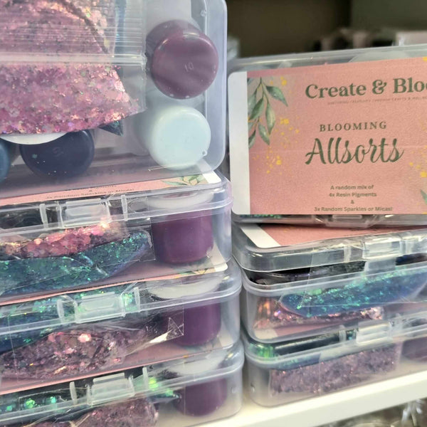Blooming Allsorts Resin Sample Selection – Luxury Epoxy Resin Pigment & Glitter Tester Set!
