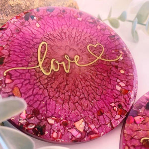 Brand New Love and Home silicone moulds in action - resin art supplies