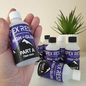 Apex All Purpose Resin – Crystal Clear 1:1 Epoxy Resin for Art, Coasters, Moulds & High-Gloss Topcoats (90°C Heat Resistant)