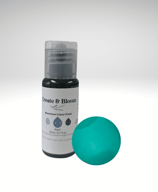 Aqua Green Bloom Cast Drops – Water-Based Pigment dye for Eco Pour
