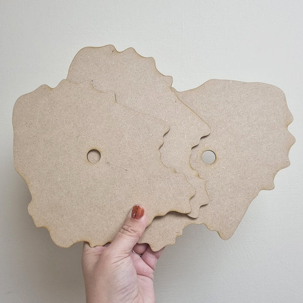 MDF Geode Clock Surface for Resin Art: Set of 3