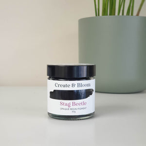 Opaque Black Epoxy Resin Pigment Paste - Stag Beetle