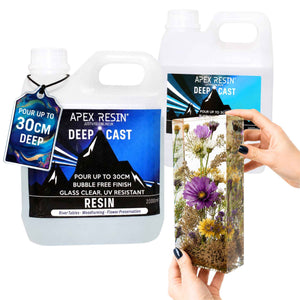A Deep Pour, River Table and Flower Preservation Resin for Castings Apex Resin