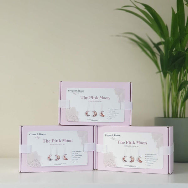 Resin Jewellery Kit - Pink Moon Necklaces Starter Set