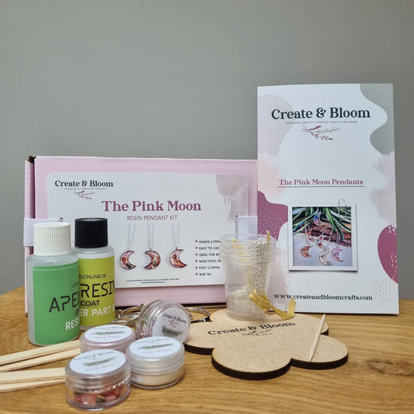 Resin Jewellery Kit - Pink Moon Necklaces Starter Set