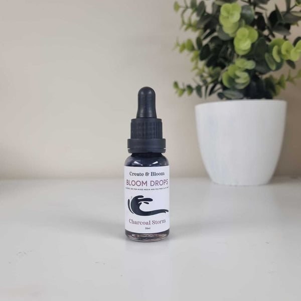 Bloom Ink Drops: Mixed Media Ink drops for Crafts - Charcoal Storm!
