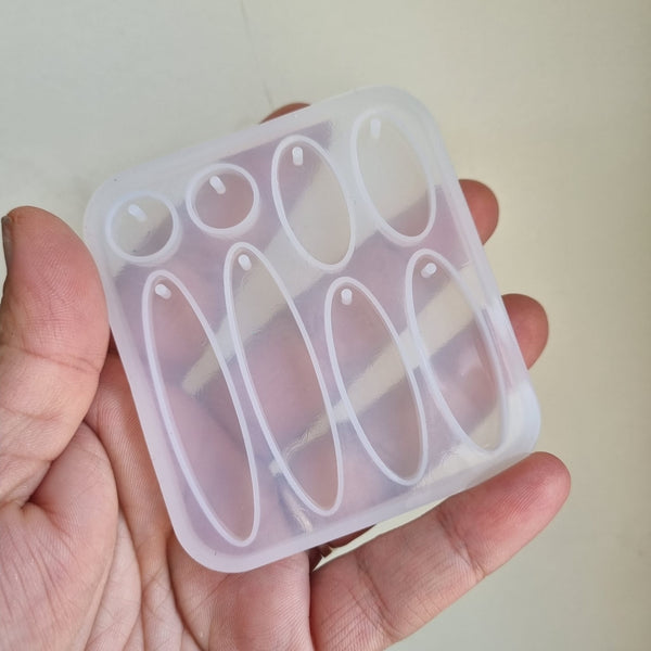 Silicone Mould for Resin Crafts - Oval Dangle No-Drill Earrings