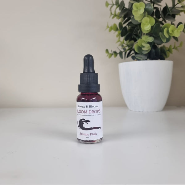 Bloom Ink Drops: Mixed Media Ink drops for Crafts - Atomic Pink!