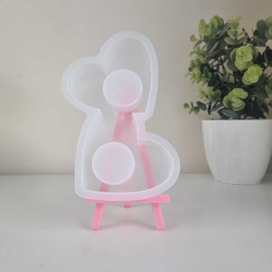 Silicone Moulds for Resin Crafts: Intertwined Heart Candle Mould!