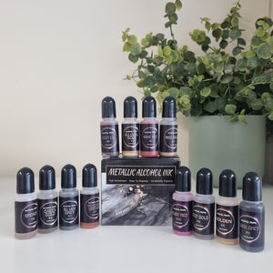 Metallic Alcohol Ink drops: Mixed Media Ink drops for Crafts - Ghost ink!