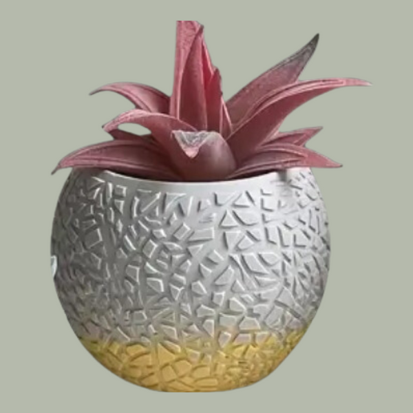 Small Rounded Crackle Pot Mould – Silicone Mould